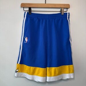 Adidas Indiana Pacers NBA Basketball Shorts Blue Yellow Kids Youth Medium